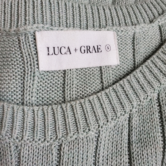 Luca + Grae Womens Midi Ribbed Knit Halter Sweater Dress. Mint. Size S - Picture 2 of 6
